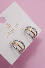 Mixed Metals Huggie Hoop