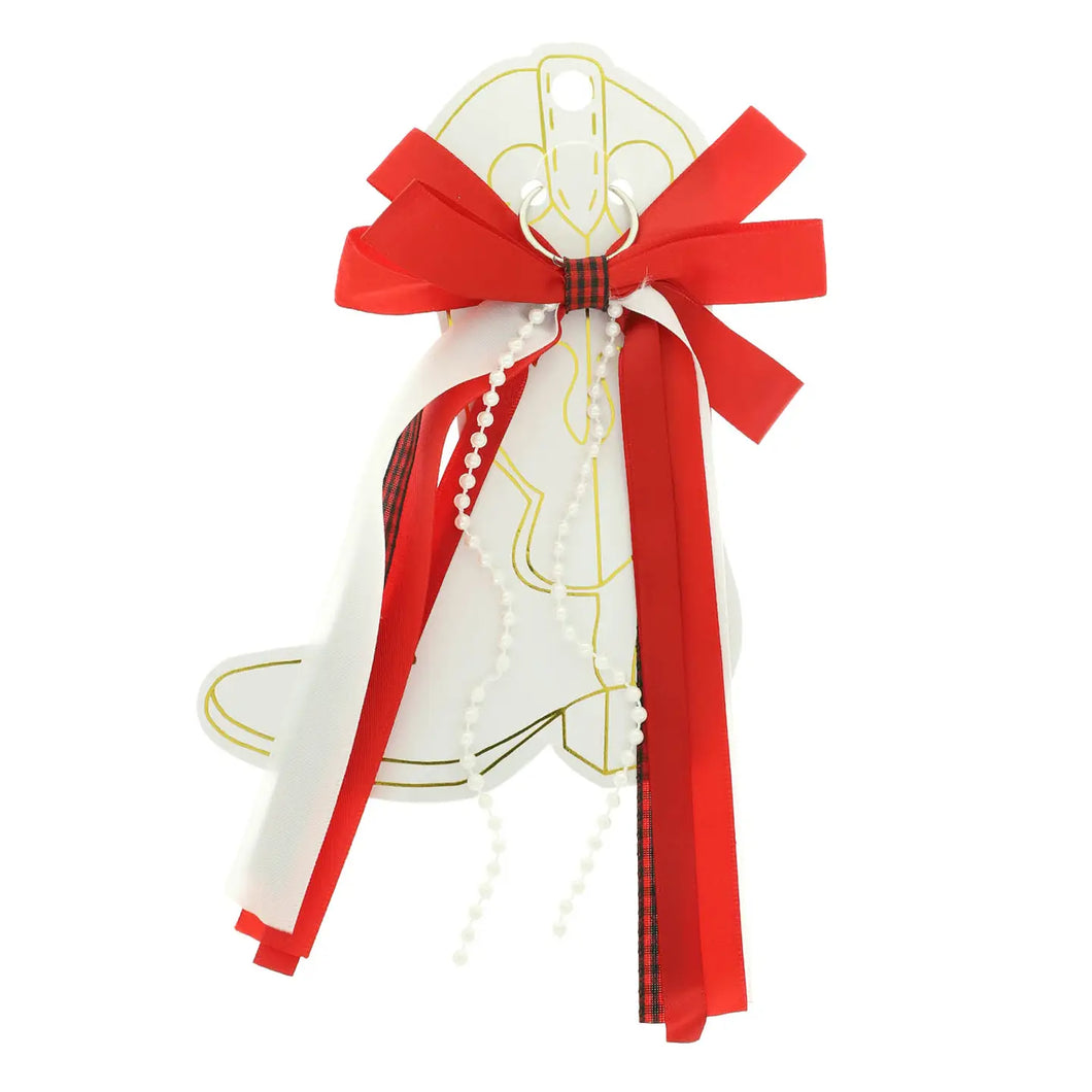 Gameday Bow Ribbon Cowboy Boot Charm | Red/Black