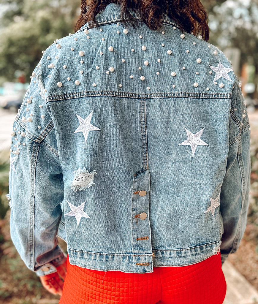 Star Pearl Jean Jacket