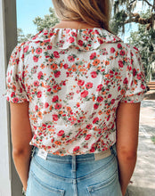 Floral Ruffle Girlie Crop