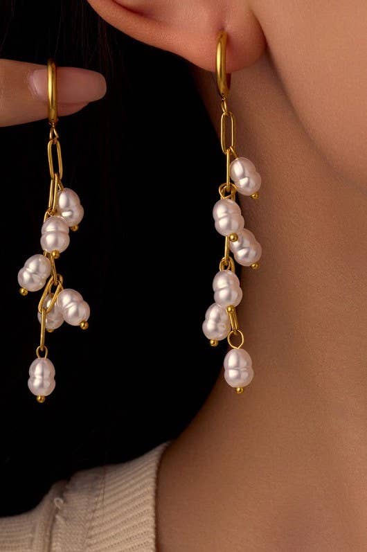 Pearl Drop Earring | Gold