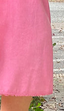 Acid Washed Denim Dress | Pink