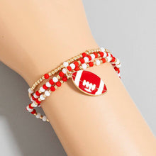 Football Charm Bracelets | Blue + White