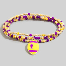 Football Charm Bracelets | Blue + White