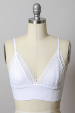 picture 4 mannequin wearing Lace Longline Seamless Bralette in white