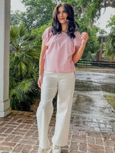 Benny Gingham Bow Top | Pink