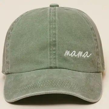 Mama Embroidered Hat | Sage