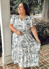Toi De Curvy Midi Dress | Blue/White