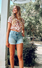 Floral Ruffle Girlie Crop