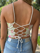 Corded Floral Tie Back Top