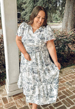 Toi De Curvy Midi Dress | Blue/White