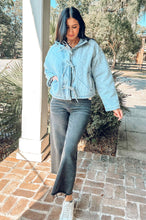 Washed Quilted Tie Jacket | Lt. Denim