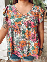 Bright Summer Floral Top | Fuschia