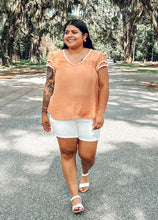 Wavy Trim Ruffle Top | Peachy