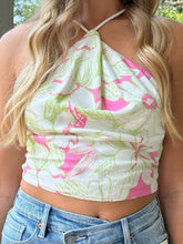 Corded Floral Tie Back Top