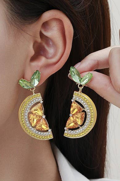 Lemon Statement Earring