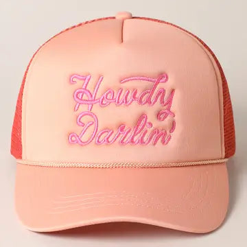 Howdy Darlin Trucker Hat | Dusty Rose
