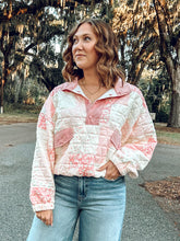 Quilted Floral Quarter Top | Pink