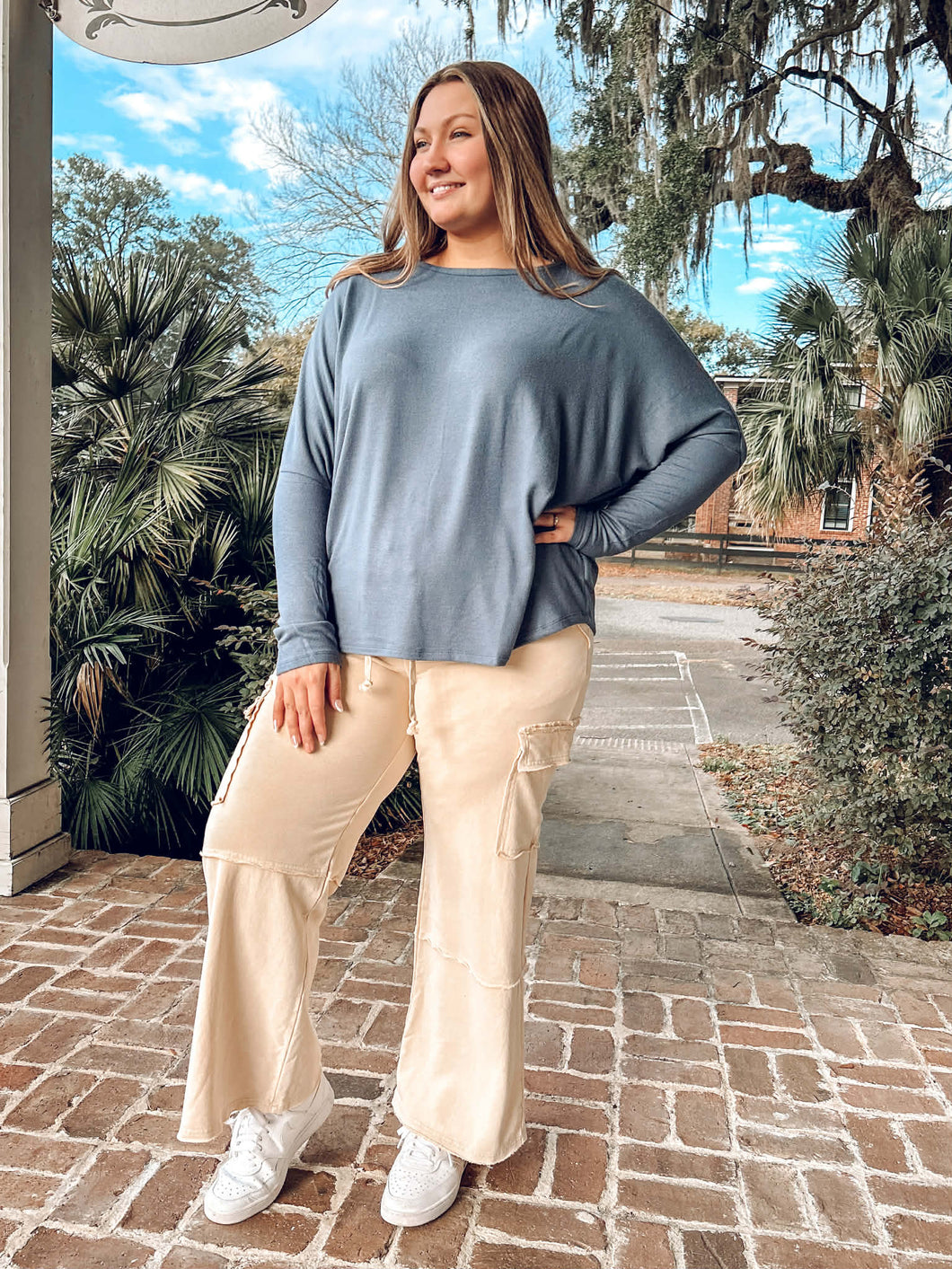 Mineral Wash Cargo Pant | Cream