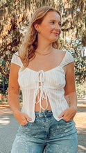 Tie Front Corset Top | White