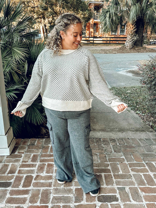 Patterned Cozy Sweater | Cream