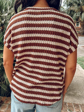 Textured Dolman Knit Top | Brown