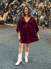 Dear Santa Dress | Burgundy