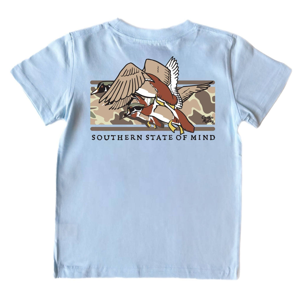 Wood Ducks Pocket Tee | Cool Blue