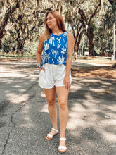 Resort Printed Top | Royal Blue