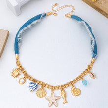 Sealife Denim Boho Necklace