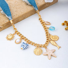Sealife Denim Boho Necklace