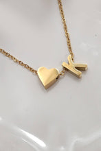 Heart Love Initial Necklace