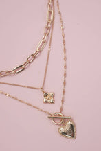 Flower + Heart Toggle Necklace