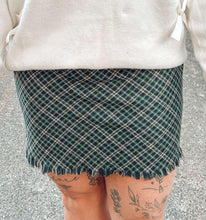 Wrapped Plaid Skirt | Navy