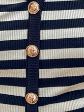 Nautical Striped Knit Vest | Navy