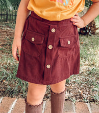 Fallen Button Skirt | Chocolate