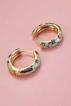 Huggie Hoop Floral Earring | Blue