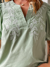 Holly Embroidered Top | Sage