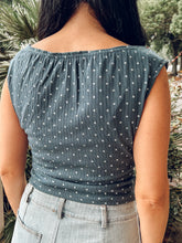 Sloucy Polka Dot Top | Navy