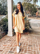 Cotton Tee Dress | Yellow