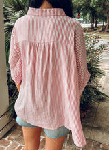 Boardwalk Button Top | Red/White