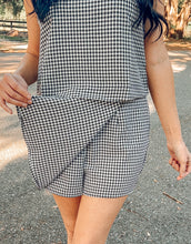 Gingham Top + Skort Set | Black