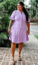 Mia Mineral Wash Dress | Lavender