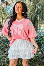 Sweet Bow Lace Top | Pink