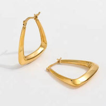 Triangular Huggie Hoop Earrings