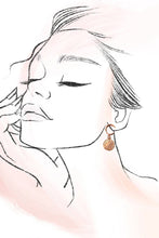 Coin Drop Hoop Earrings