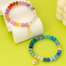 Nautical Beaded Bracelet Set | Pink/Green