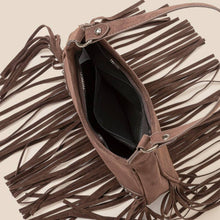 Fringe Belt Decor Shoulder Bag | Dark Brown