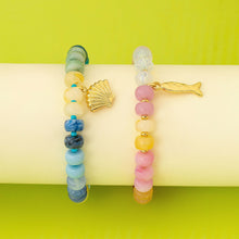 Nautical Beaded Bracelet Set | Pink/Green