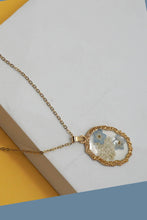Oval Pressed Flower Necklace*